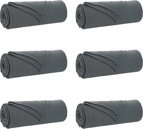 vidaXL Pături de aruncat 6 pcs Gri închis 350 x 270 cm Molton