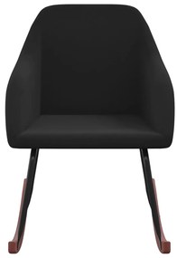 330729 vidaXL Scaun balansoar, negru, catifea