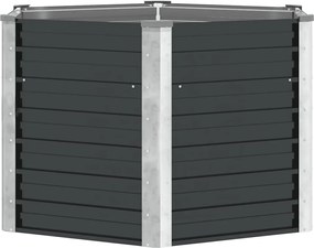vidaXL Strat înălțat de grădină antracit 129x129x77 cm oțel galvanizat