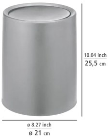 WENKO 25219100 - Coș ATRI 21 x 25,5 cm, gri