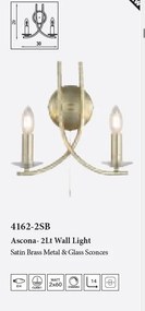 Aplica de perete stil elegant metal alama Ascona 2L