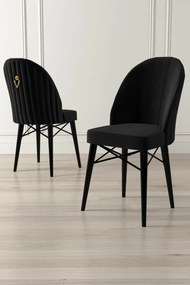 Set de scaune de sufragerie Ritim Black, 6 buc.