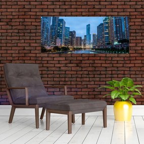 Tablou oraș nocturn (120x50 cm)