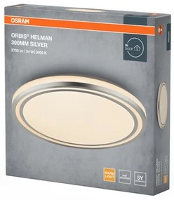 OSRAM - Plafonieră LED ORBIS HELMAN, 24W, 230V, Ø 39 cm, argintiu