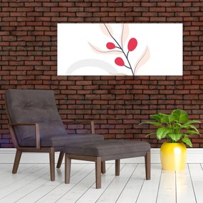 Tablou - Abstracție florală roz N⁰3 (120x50 cm)