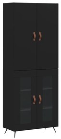 3195708 vidaXL Dulap înalt, negru, 69,5x34x180 cm, lemn compozit