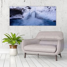 Tablou cu cascadele iarna (120x50 cm), în 40 de alte dimensiuni noi