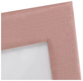 Ramă foto roz cu picior de susținere din plastic 19x24 cm Velvo – Restilo