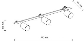 Spot încastrat NEX 3xGU10/10W/230V negru