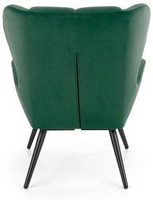 Fotoliu Tyrion velvet verde H91 cm