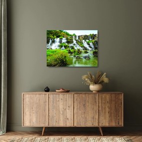 Tablou pe sticlă - cascade (70x50 cm)