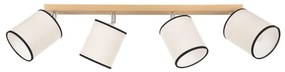 Spot-Light 66791474 - Plafonieră cu spoturi BOHO 4xE27/25W/230V stejar