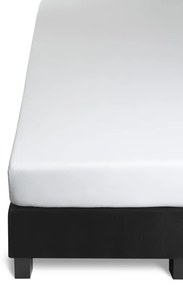 Cearceaf pat alb cu elastic 140x200/210 cm Jersey35