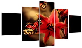 Tablou cu crin și fluture (125x70 cm), în 40 de alte dimensiuni noi