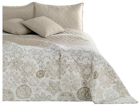 Cuvertură cu 2 fețe din microfibră DecoKing Alhambra, 240 x 260 cm, bej