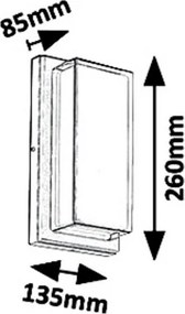 Rabalux 8830 - Aplică perete exterior LED ANDORRA LED/12W/230V IP54