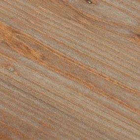 Birou dublu cu piedestal, lemn masiv brad si otel, 120x50x76 cm