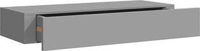 vidaXL Dulap de perete cu sertar, gri, 60x23,5x10 cm, MDF