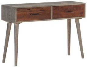 vidaXL Masă consolă, gri, 110x35x75 cm, lemn masiv de mango nefinisat