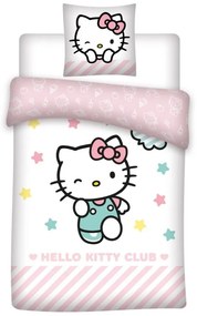 Hello Kitty Stars set de lenjerie de pat 140×200cm, 65x65 cm
