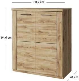 Comodă Deloris 2D (Stejar navarra). 1052872
