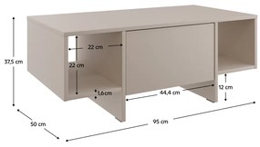 Măsuță de conferință STANDO STD02, crem