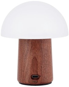Veioză albă/în culoare naturală închisă LED (înălțime 12,5 cm) Alice Mushroom – Gingko