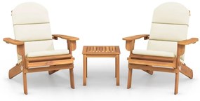 3152123 vidaXL Set mobilier de grădină Adirondack, 3 piese, lemn masiv acacia