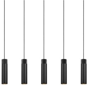 Lustra cu 5 pendule stil minimalist design nordic Tilo negru 2010483003 NL