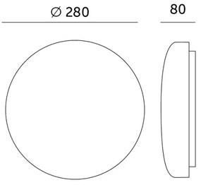Plafonieră LED cu senzor pentru baie SOFI LX LED/13W/230V IP44 d. 28 cm