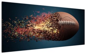 Tablou - Minge de ruggby în acțiune (120x50 cm)