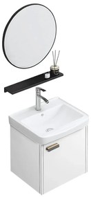 Set mobilier de baie cu lavoar Molly 40cm Alb