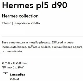 Lustra aplicata stil minimalist Hermes pl5 d90 alba