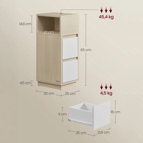 Măsuță auxiliară E1065, stejar