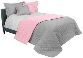 Cuvertură de pat de înaltă calitate pentru pat dublu gri-roz 220 x 240 cm