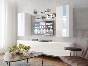 Mobilier living Berny 65 (alb + Alb lucios). 1087192