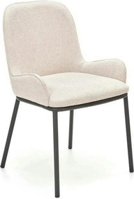 Scaun K481, alb/negru, stofa clasica/metal, 54x60x83 cm