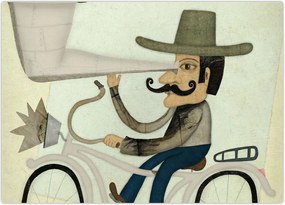 Tablou - Astronom pe bicicletă (70x50 cm)