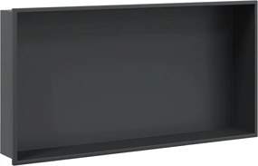 vidaXL Nișă de duș, negru mat, 62x32x9 cm, oțel inoxidabil