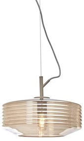 Lustra/Pendul design decorativ Verona ribbed, amber