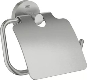 Suport hartie igienica cu aparatoare Grohe Essentials crom periat Supersteel