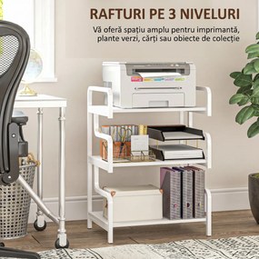 HOMCOM Rafturi de Depozitare cu 3 Niveluri, Rafturi Metalice | Aosom Romania