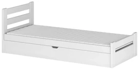 Pat pentru copii 80 x 180 cm Nia (cu somieră și sp. depozitare) (Alb). Promo -10%. 1012817