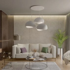 Brilagi - Lustră suspendată WABI SABI pe cablu, 3xE27/40W/230V, albă