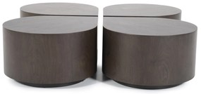 Masa de cafea Jules din furnir de nuc