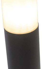 Lampă de exterior neagră cu nuanță alb opal 50 cm - Odense
