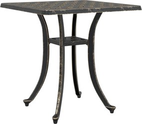 vidaXL Masă de grădină, bronz, 53x53x53 cm, aluminiu turnat
