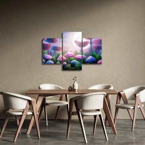 Tablou - Ciuperci sub lună plină (90x60 cm)