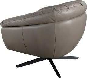 Fotoliu pivotant design LUX, Piele naturala, Cowhide gri