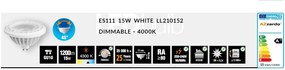 Bec LED dimabil ES111 BULB alb 15W 4300K